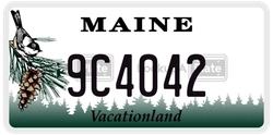 9C4042  license plate in ME