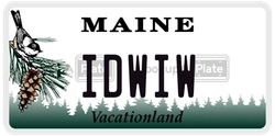 IDWIW  license plate in ME