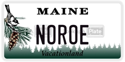 NOROE  license plate in ME