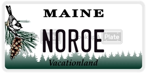 NOROE license plate in Maine