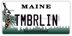 TMBRLIN  license plate in ME
