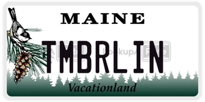TMBRLIN license plate in Maine
