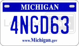 4NGD63 license plate in Michigan