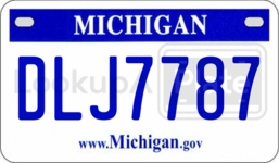 DLJ7787 license plate in Michigan