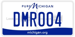 DMR004  license plate in MI