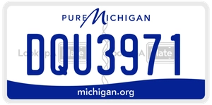 DQU3971 license plate in Michigan