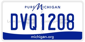DVQ1208 license plate in Michigan