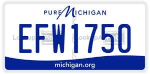 EFW1750 license plate in Michigan