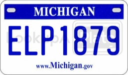 ELP1879 license plate in Michigan