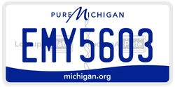 EMY5603  license plate in MI