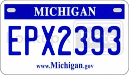 EPX2393 license plate in Michigan