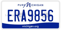 ERA9856  license plate in MI