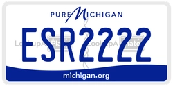 ESR2222  license plate in MI