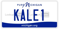 KALE1  license plate in MI
