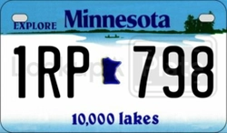 1RP798  license plate in MN