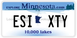 ESIXTY  license plate in MN