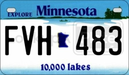 FVH483 license plate in Minnesota