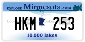 HKM253 license plate in Minnesota
