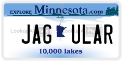 JAGULAR  license plate in MN