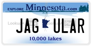 JAGULAR license plate in Minnesota