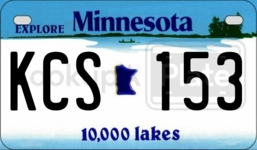 KCS153 license plate in Minnesota