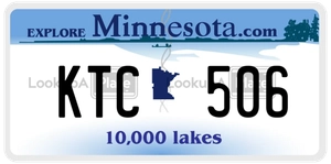 KTC506 license plate in Minnesota