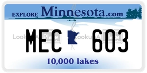 MEC603 license plate in Minnesota