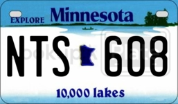 NTS608 license plate in Minnesota