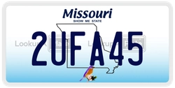 2UFA45  license plate in MO