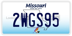 2WGS95  license plate in MO