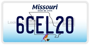 6CEL20 license plate in Missouri