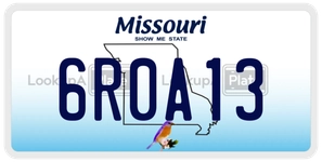 6R0A13 license plate in Missouri
