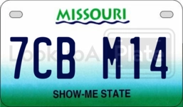 7CBM14 license plate in Missouri