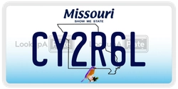 CY2R6L  license plate in MO