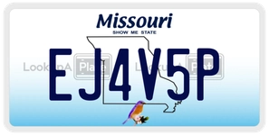 EJ4V5P license plate in Missouri