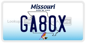 GA80X license plate in Missouri