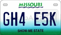 GH4E5K license plate in Missouri