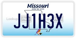 JJ1H3X  license plate in MO