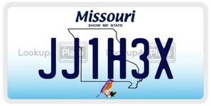 JJ1H3X license plate in Missouri