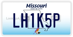 LH1K5P  license plate in MO