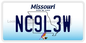 NC9L3W license plate in Missouri