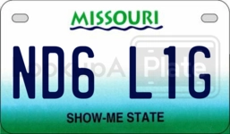 ND6L1G license plate in Missouri