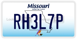 RH3L7P  license plate in MO