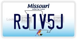 RJ1V5J  license plate in MO