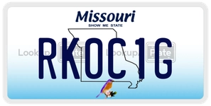 RK0C1G license plate in Missouri