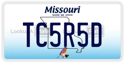 TC5R5D  license plate in MO