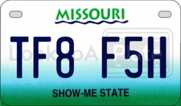 TF8F5H license plate in Missouri