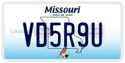 VD5R9U  license plate in MO