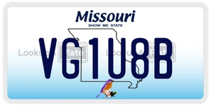 VG1U8B license plate in Missouri