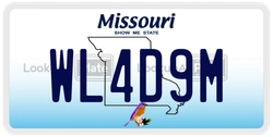 WL4D9M  license plate in MO